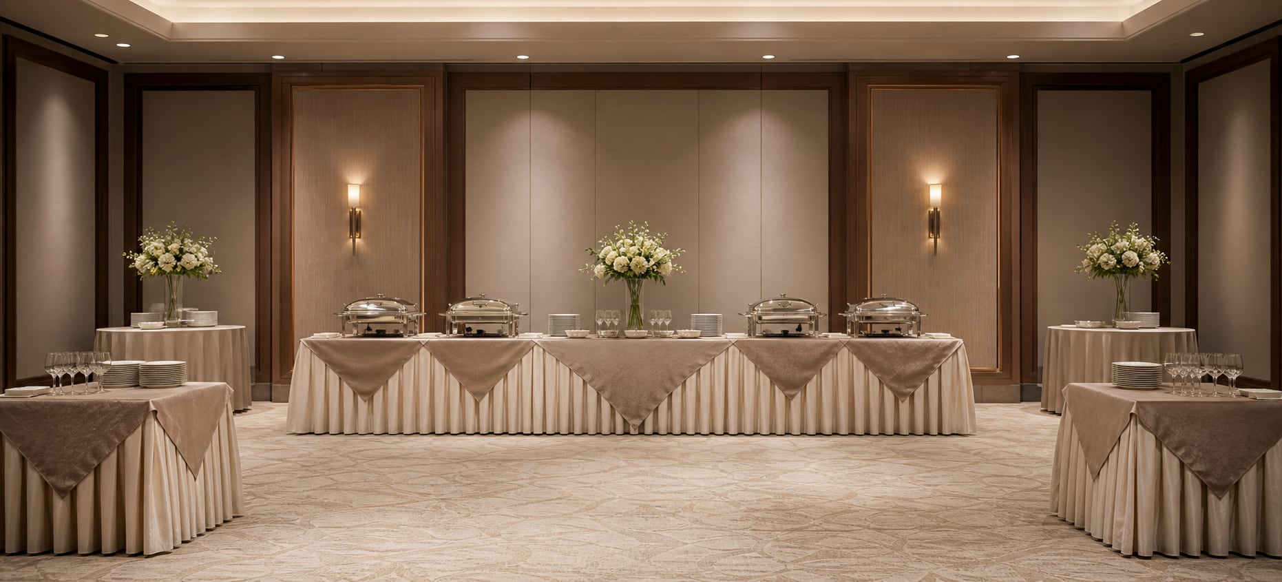 Buffet & Banquet Linen prepared for professional dine hospitality use