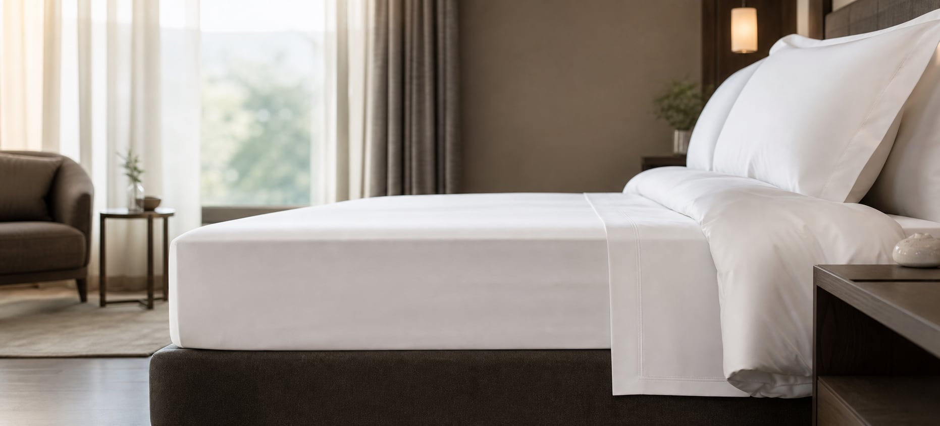 Bed Sheets prepared for professional stay hospitality use
